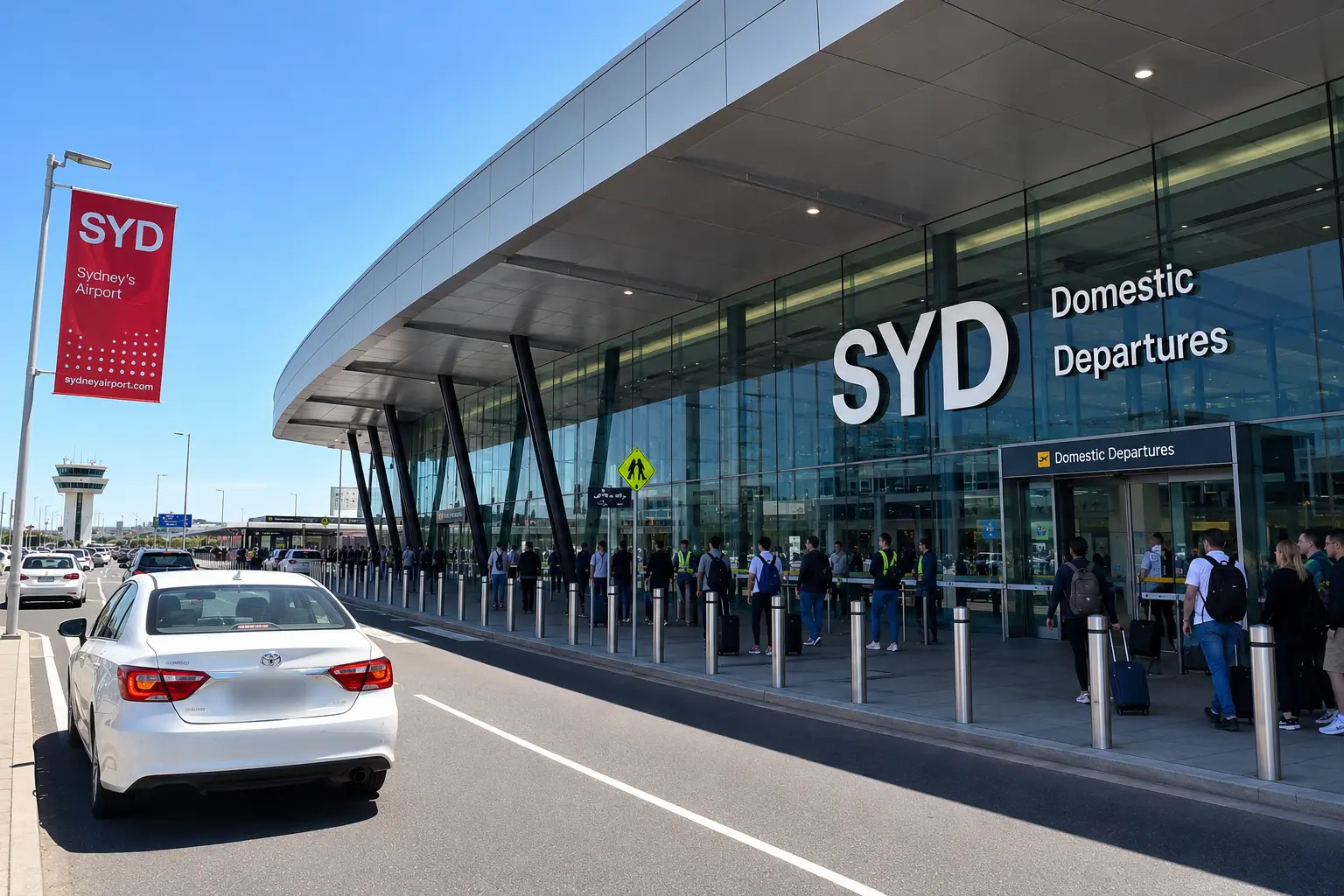 Sydney domestic airport taxi transfer with family-friendly child seat options